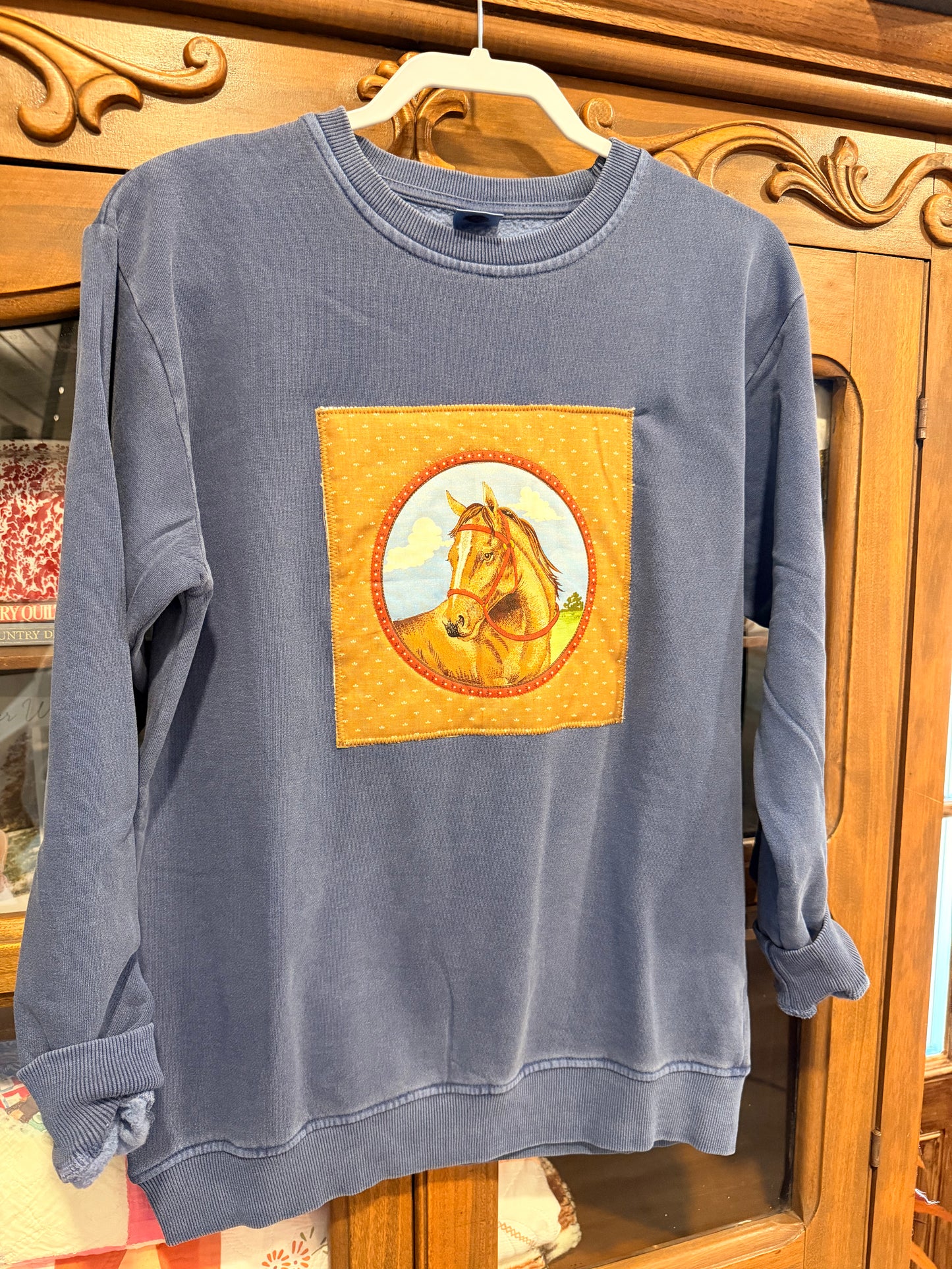 Medium Quilted Horse Sweatshirt