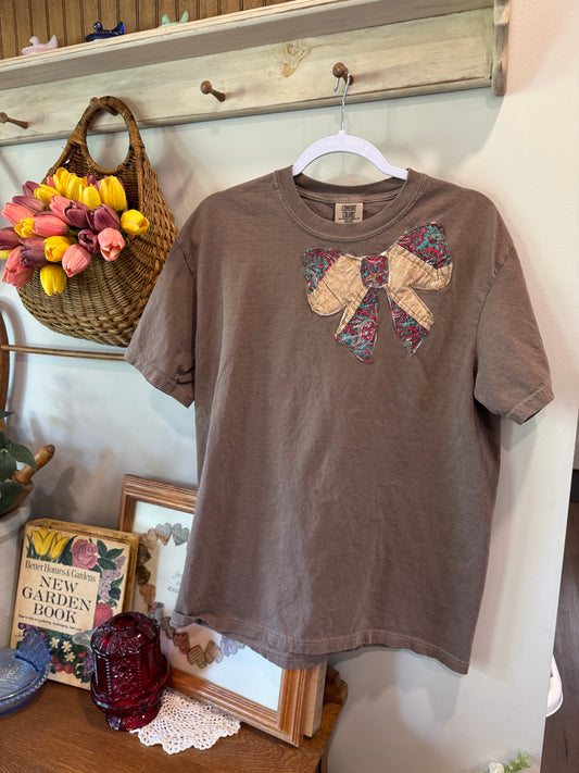Large Bow Quilted Tee
