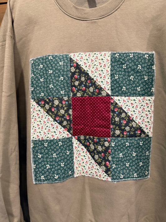 Large Quilt Block Sweatshirt