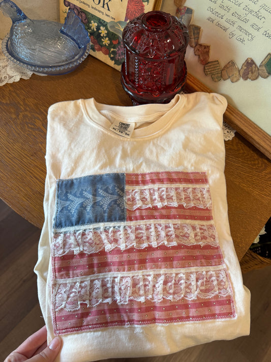 XL Distressed Flag Tee