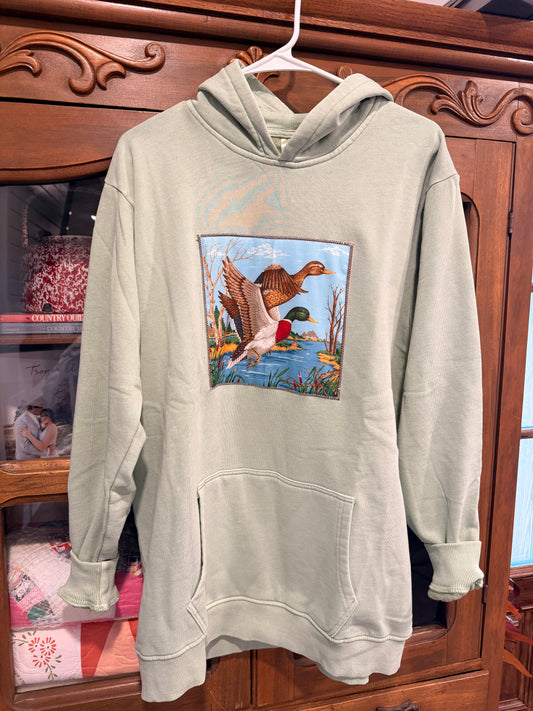 Large Duck Quilted HOODIE