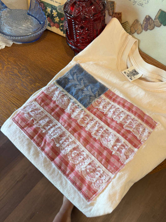 XL Distressed Flag Tee