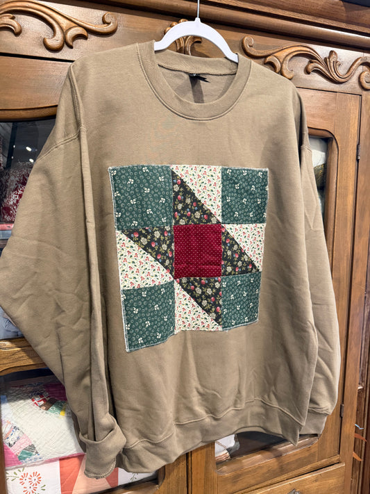 Large Quilt Block Sweatshirt