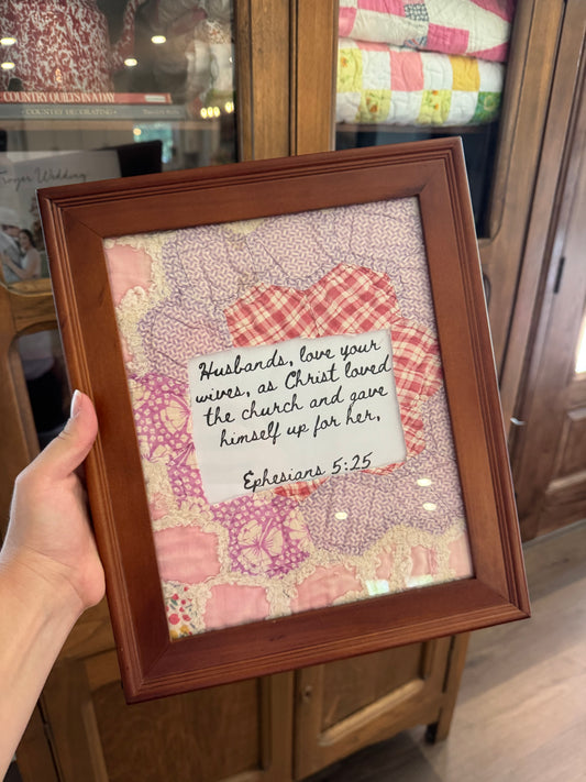 8x10 Scripture Quilt Picture