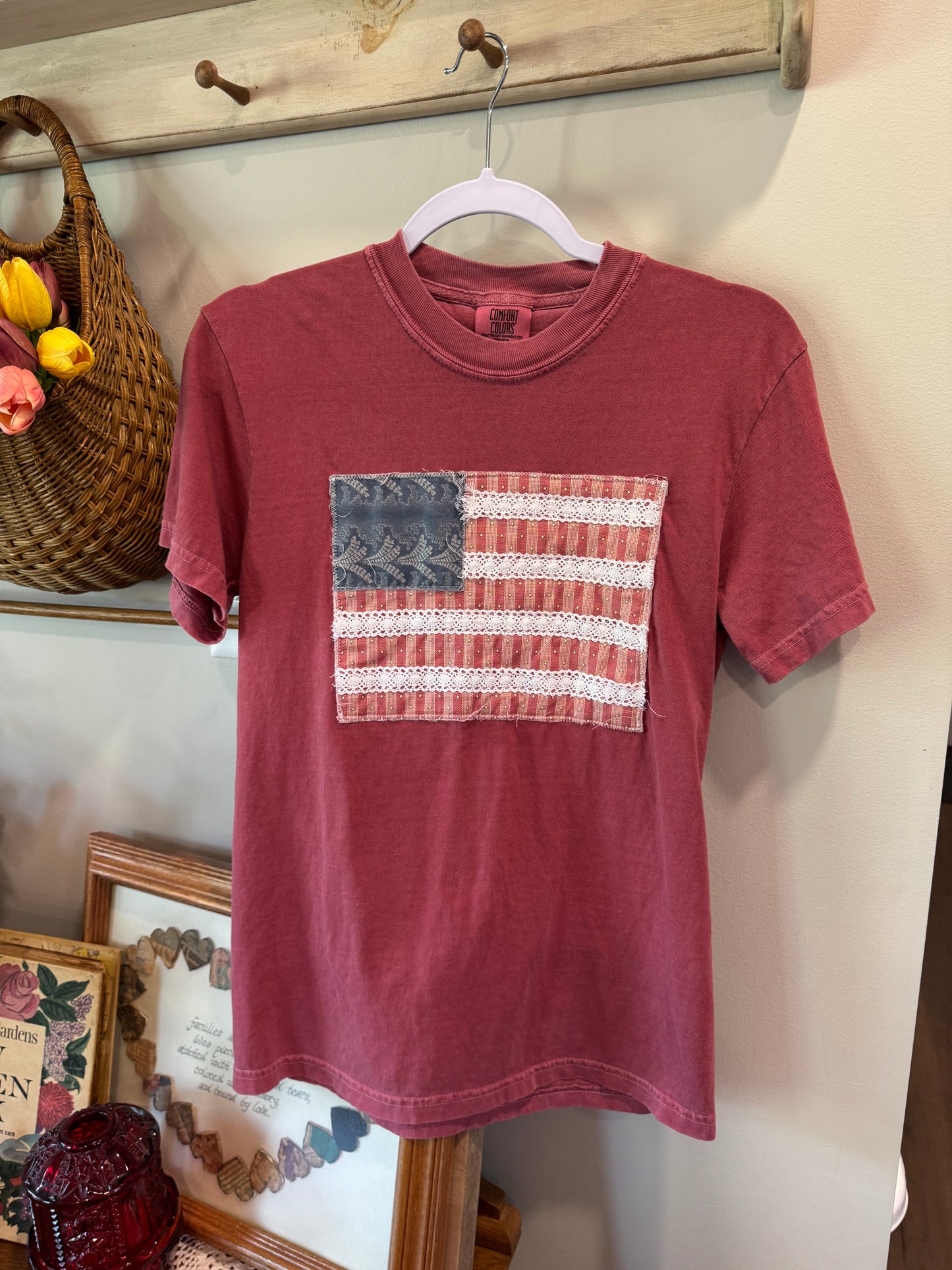 Small Distressed Flag Tee